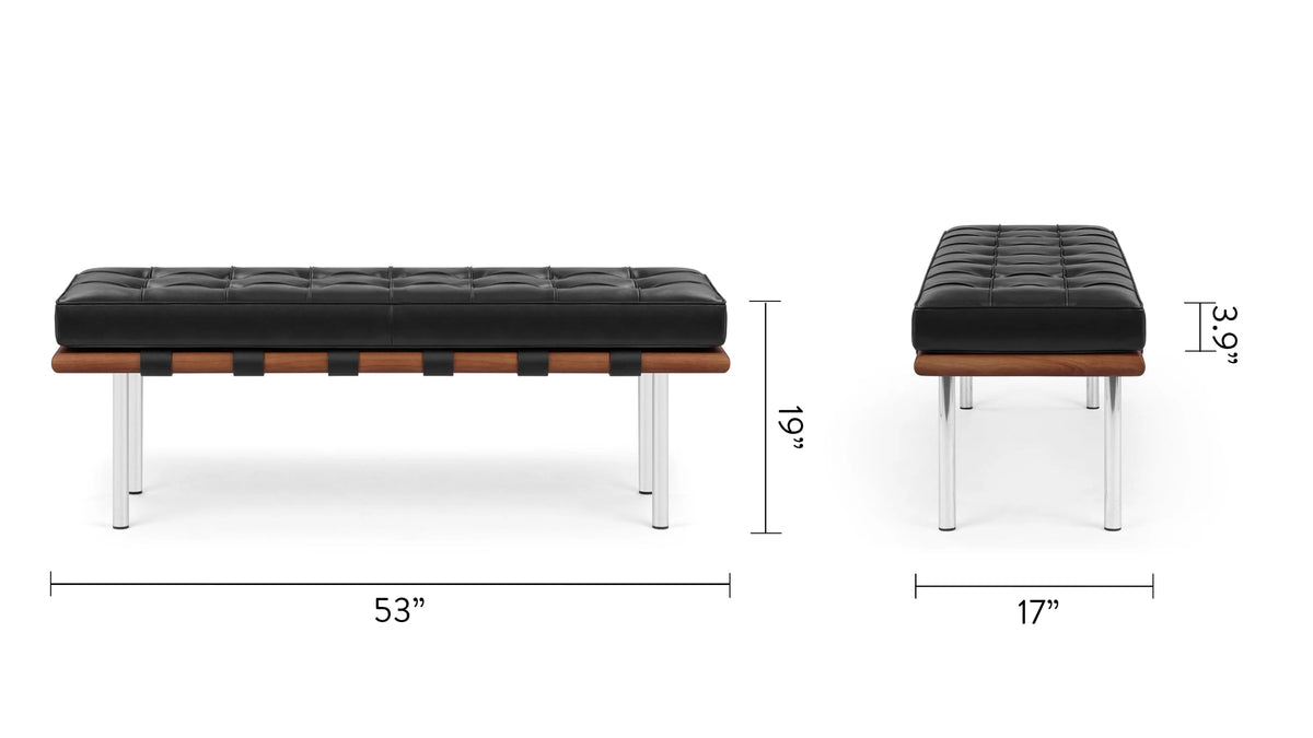 Midtown™ two-seater bench | tailored upholstery - benches & daybeds midtown | upholstered | madorne