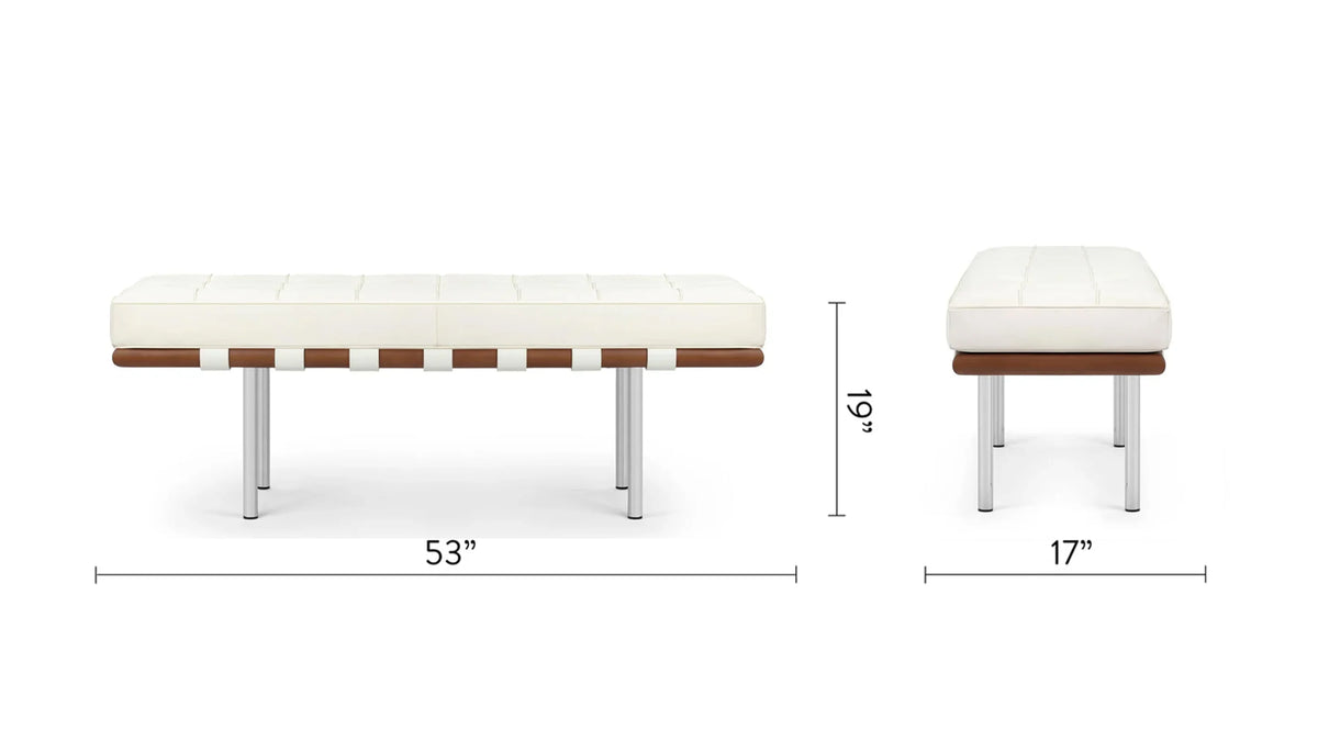 Midtown™ two-seater bench | tailored upholstery - benches & daybeds midtown | upholstered | madorne
