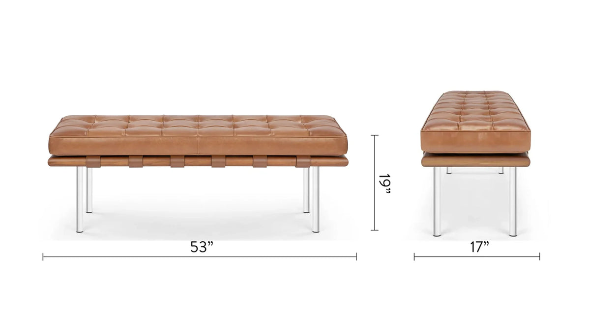 Midtown™ two-seater bench | tailored upholstery - benches & daybeds midtown | upholstered | madorne
