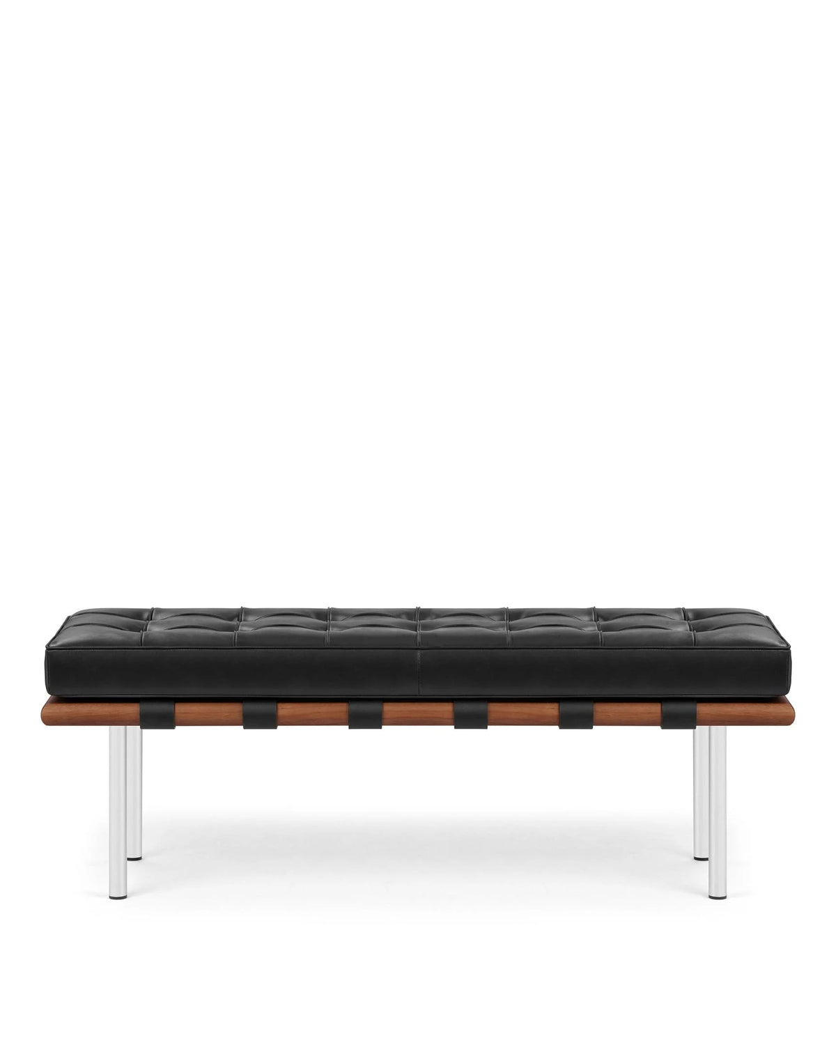 Midtown™ two-seater bench | tailored upholstery - vintage black vegan leather - benches & daybeds midtown | upholstered