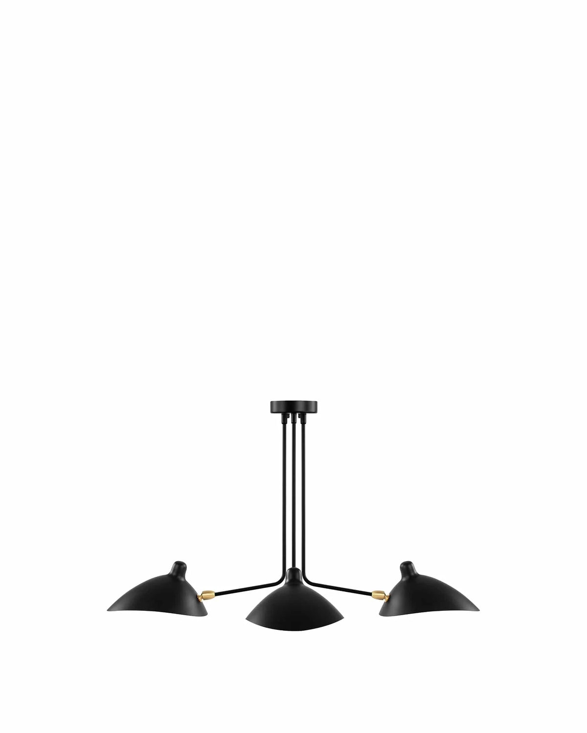Milo 53™ three-arm ceiling light | sculptural metal - lighting 53 | madorne