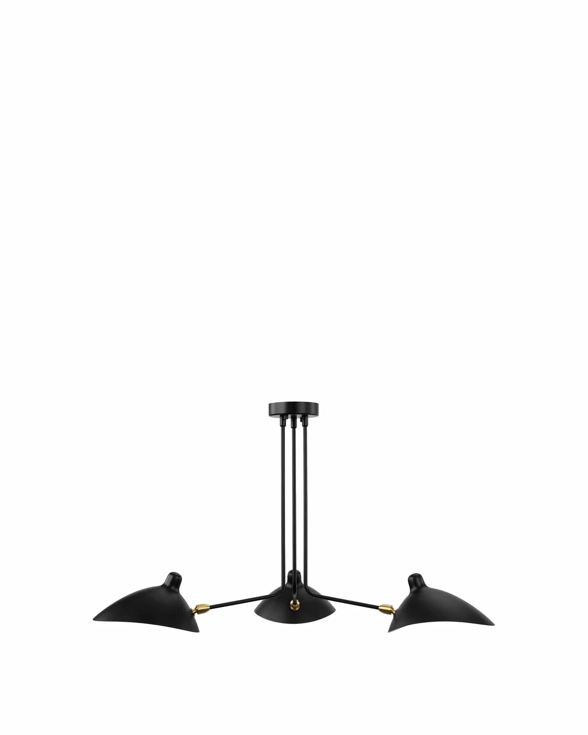 Milo 53™ three-arm ceiling light | sculptural metal - lighting 53 | madorne