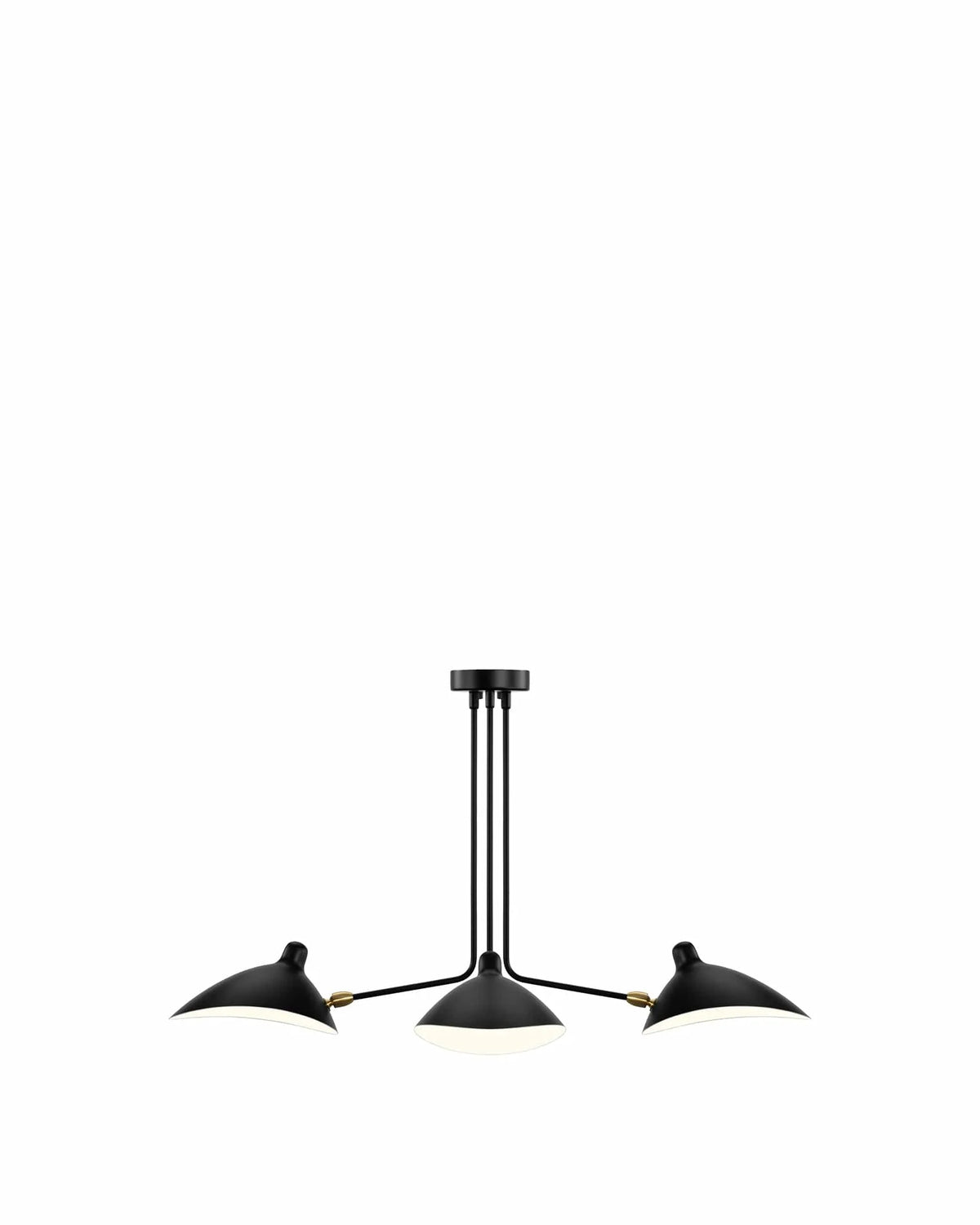 Milo 53™ three-arm ceiling light | sculptural metal - lighting 53 | madorne
