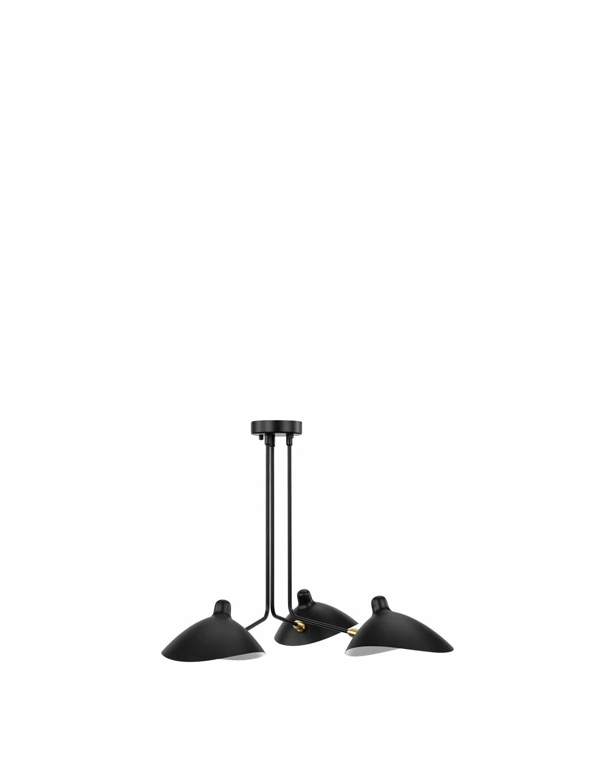 Milo 53™ three-arm ceiling light | sculptural metal - lighting 53 | madorne
