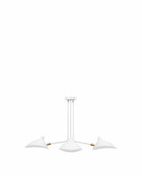 Milo 53™ three-arm ceiling light | sculptural metal - white - lighting 53 | madorne