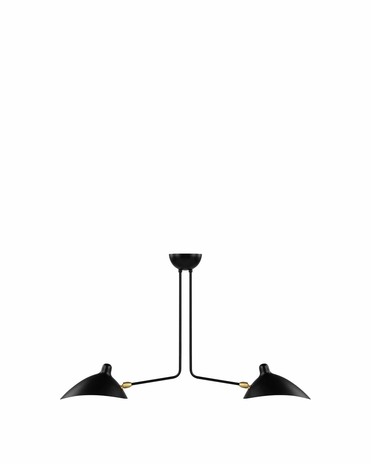 Milo 53™ two-arm ceiling light | sculptural metal - black - lighting 53 | madorne