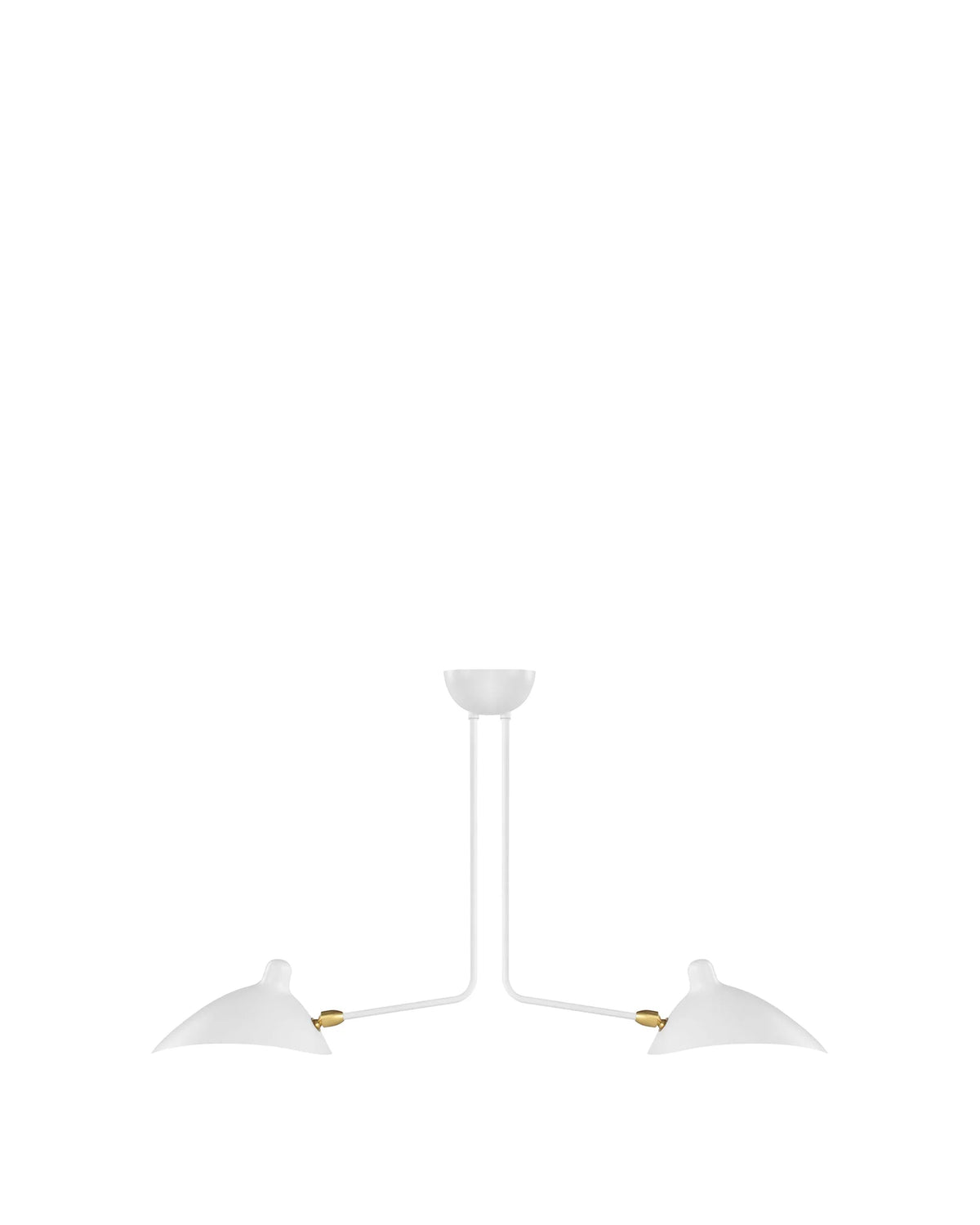 Milo 53™ two-arm ceiling light | sculptural metal - white - lighting 53 | madorne