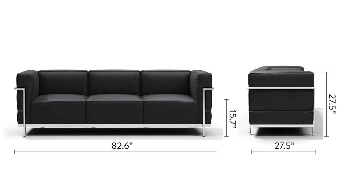 Modulor grand 28™ three-seater sofa | steel frame - 3 seaters 28 | madorne