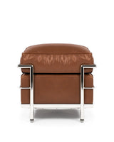 Modulor petit 28™ ottoman - tan premium leather / modele - stools & ottomans 28 | modern | madorne