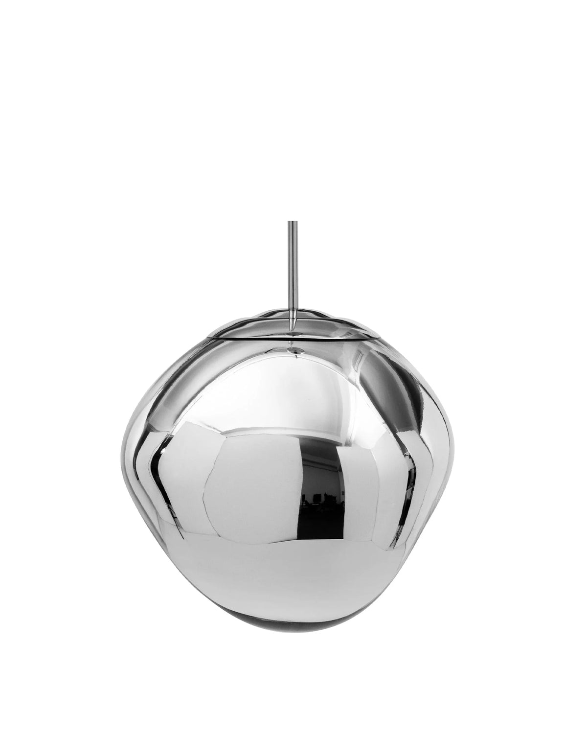 Molten 14™ pendant | mirror-finish globe - chrome - lighting 14 | designer light | madorne