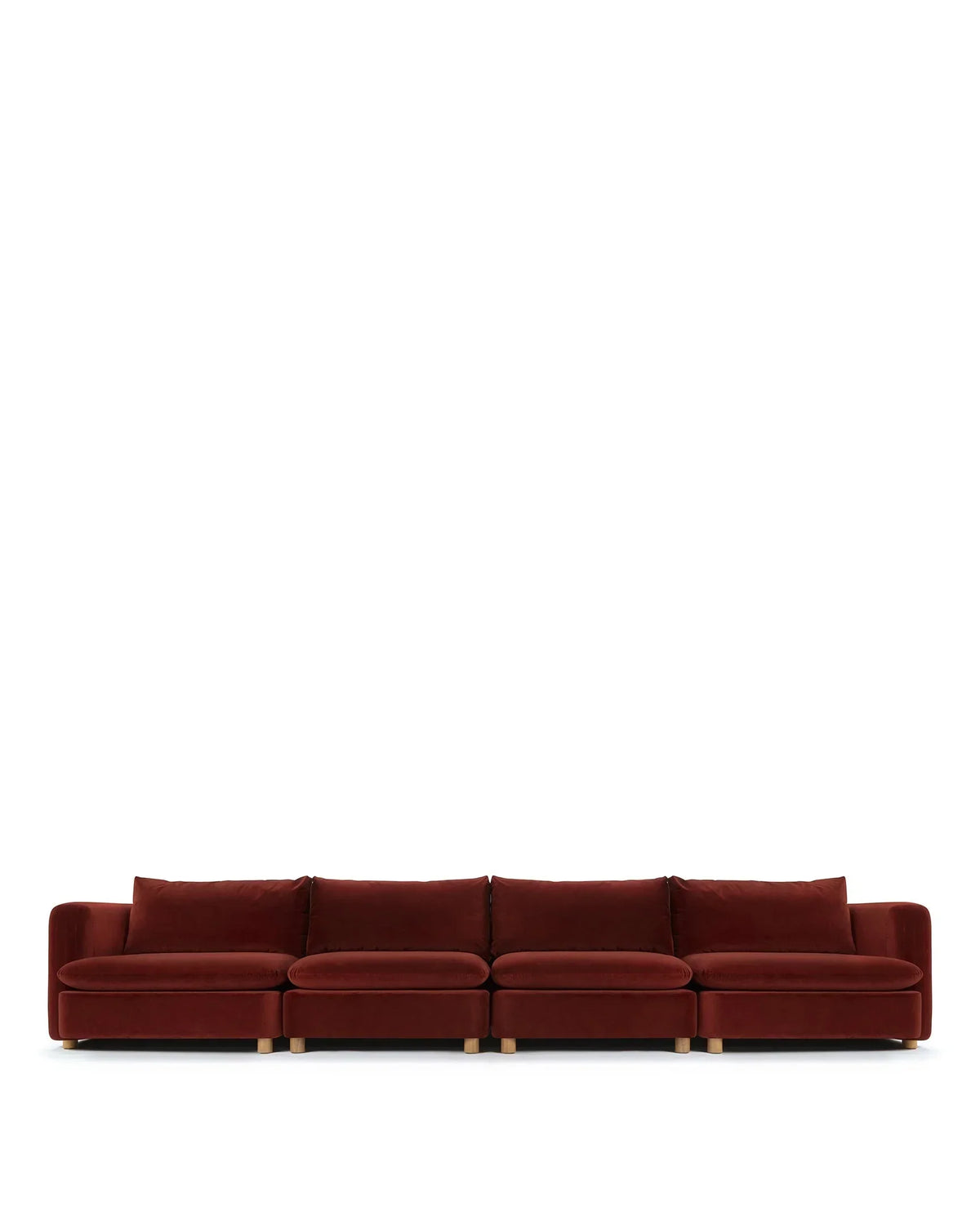 Morel™ four seater sofa | lustrous velvet - 4+ seaters morel | modern | madorne