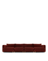 Morel™ four seater sofa | lustrous velvet - 4+ seaters morel | modern | madorne