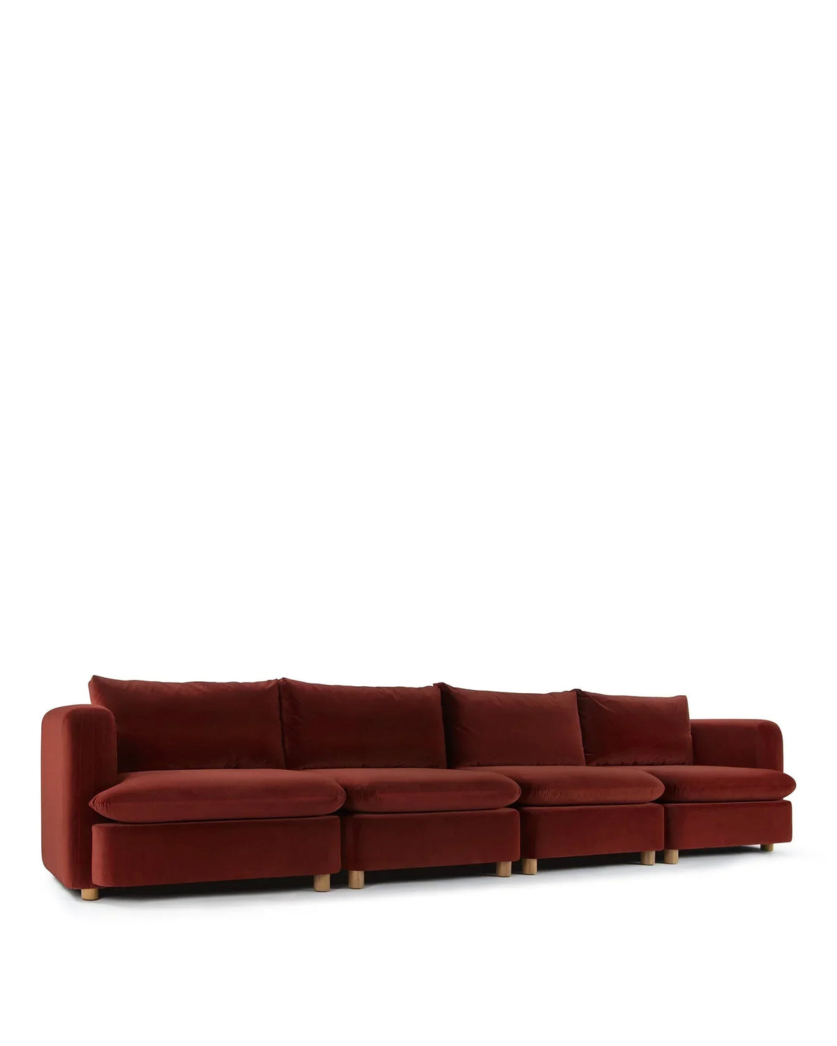 Morel™ four seater sofa | lustrous velvet - 4+ seaters morel | modern | madorne