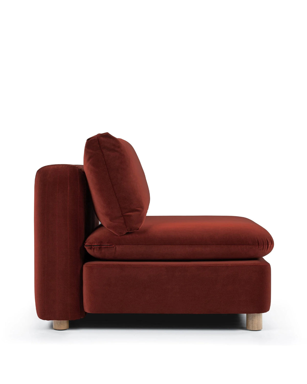 Morel™ module armless | lustrous velvet - modules morel | modular sofa element | madorne