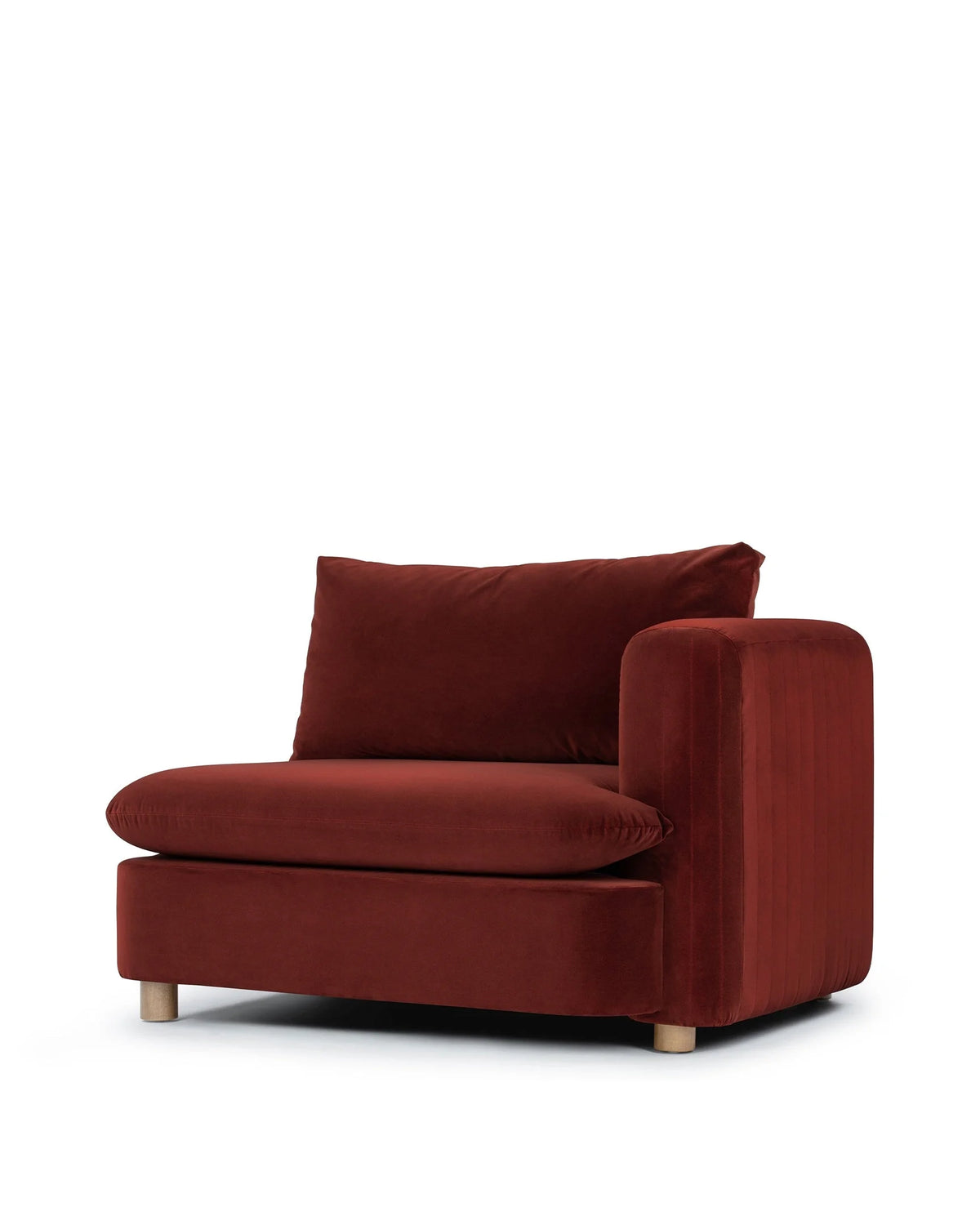 Morel™ module right arm | lustrous velvet - modules morel | modular sofa element | madorne