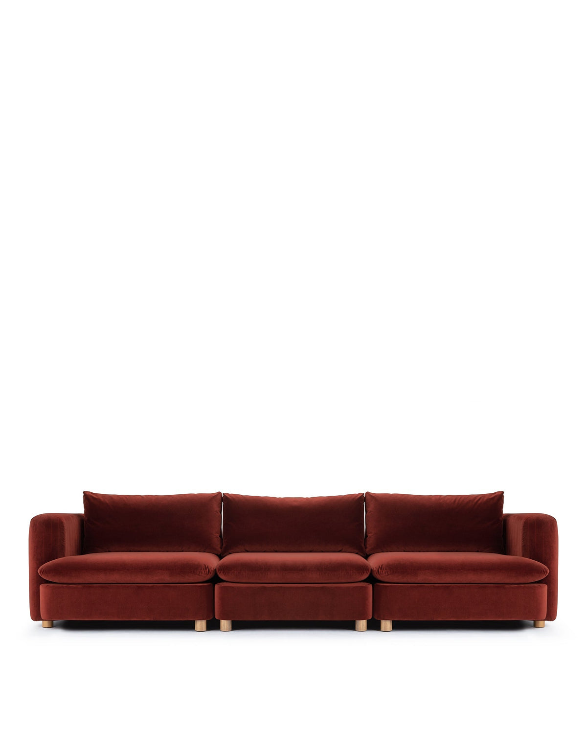Morel™ three-seater sofa | maroon velvet - 3 seaters morel | madorne