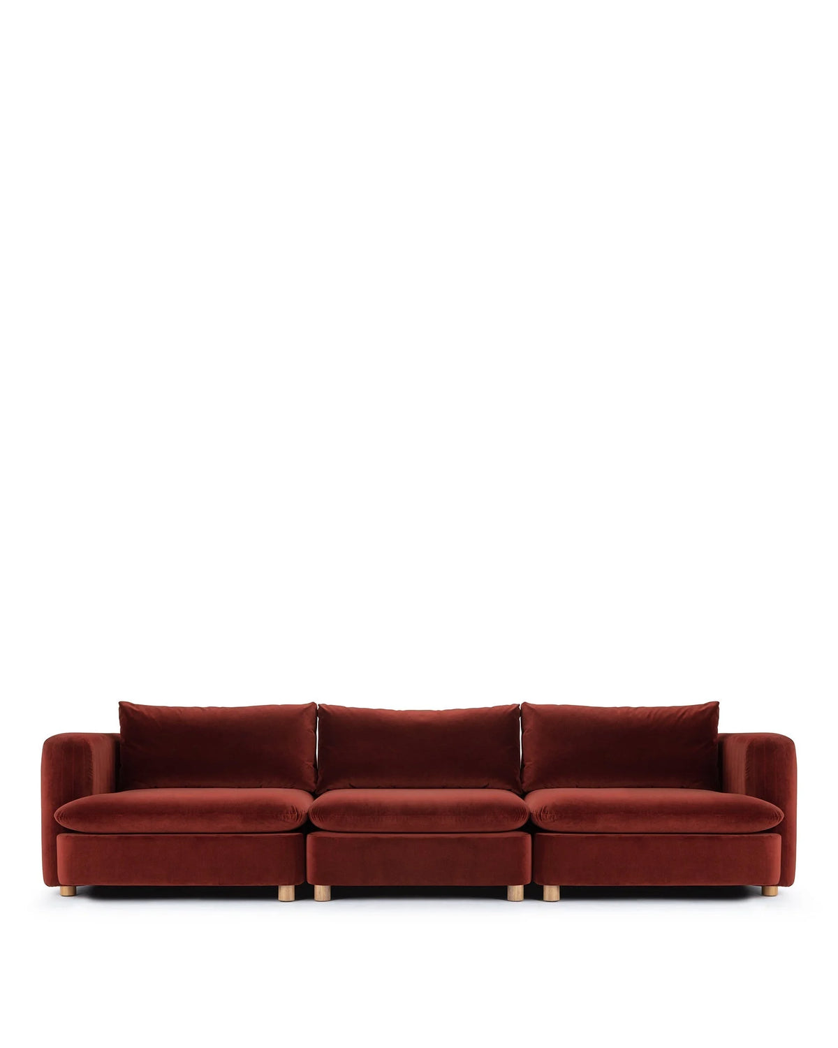 Morel™ three-seater sofa | maroon velvet - 3 seaters morel | madorne