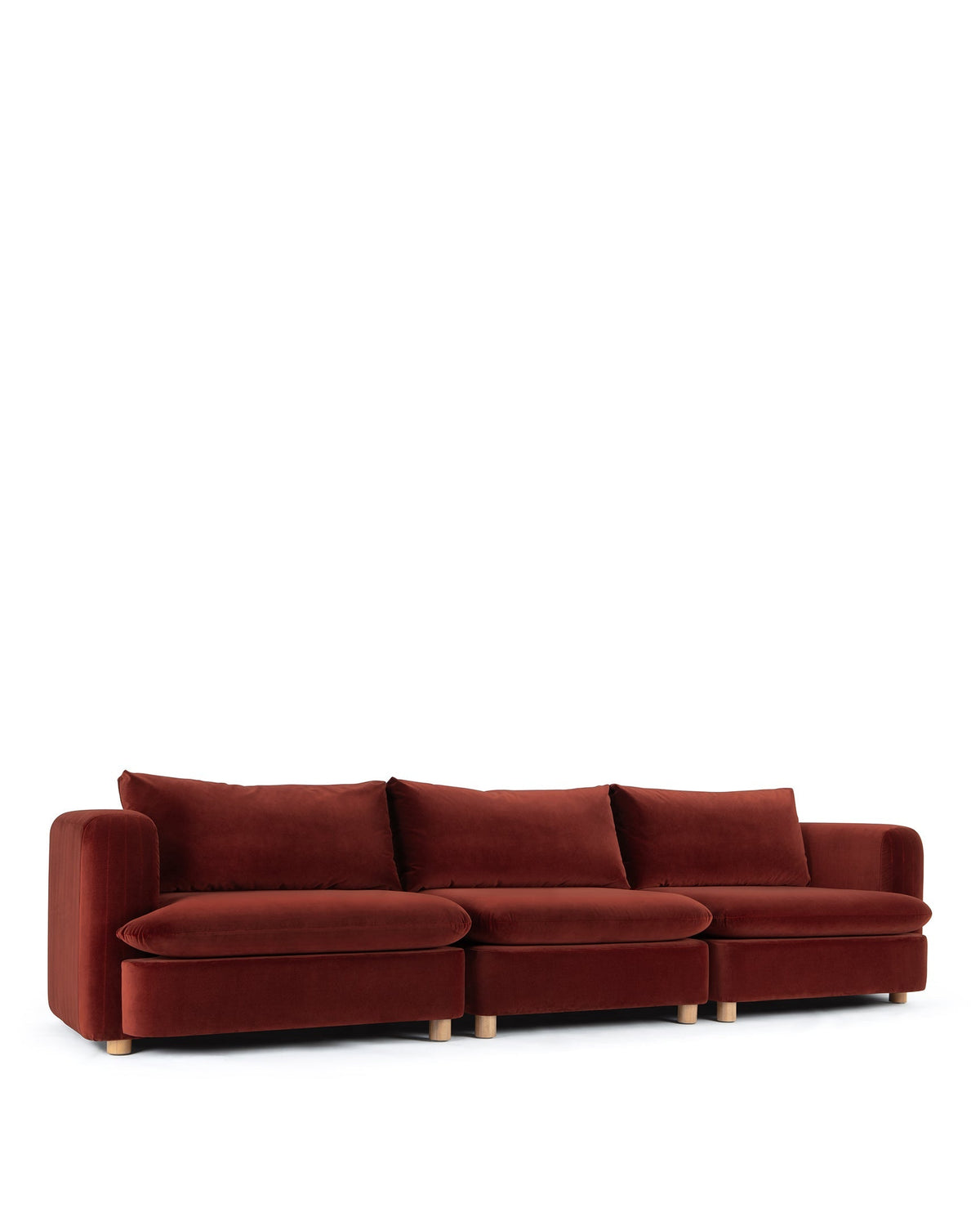 Morel™ three-seater sofa | maroon velvet - 3 seaters morel | madorne