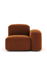 Musa™ right-arm module | burnt orange velvet - modules muse sofa collection-inspired | madorne