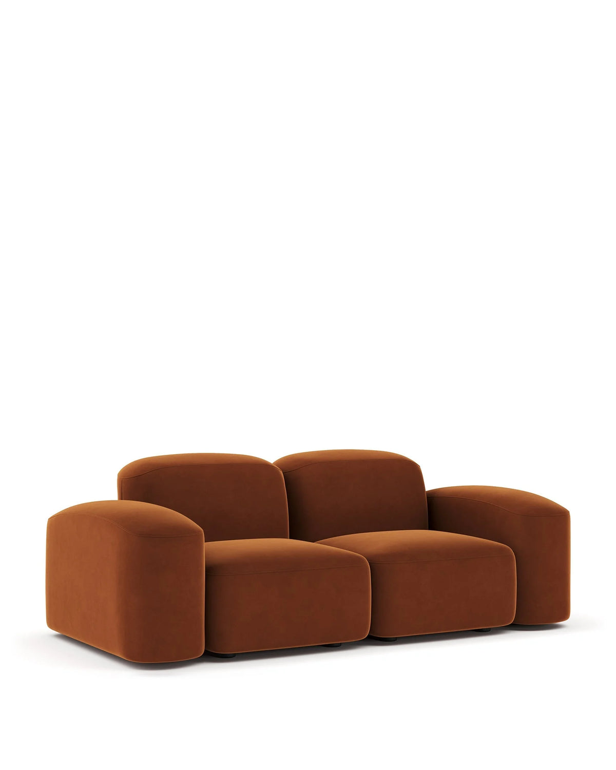 Musa™ two-seater sofa | burnt orange velvet - 2 seaters muse collection-inspired | madorne