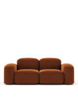 Musa™ two-seater sofa | burnt orange velvet - 2 seaters muse collection-inspired | madorne