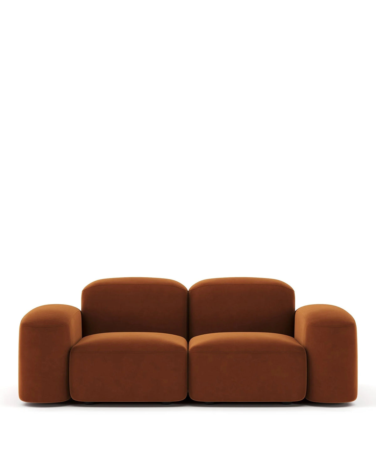 Musa™ two-seater sofa | burnt orange velvet - 2 seaters muse collection-inspired | madorne