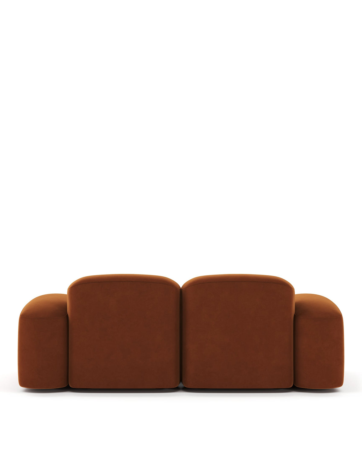 Musa™ two-seater sofa | burnt orange velvet - 2 seaters muse collection-inspired | madorne