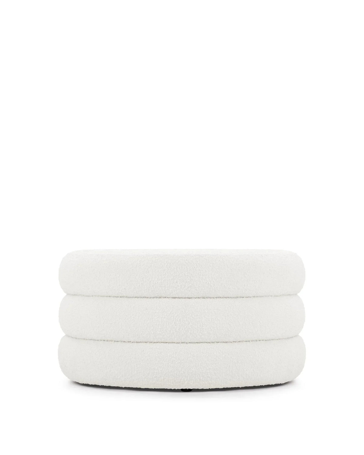 Noara™ ottoman large | boucle wool - stools & ottomans noara | modern | madorne