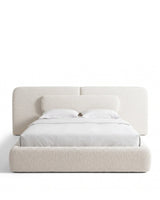 Novara™ queen bed | boucle wool - beds novara | modern | contemporary design | madorne