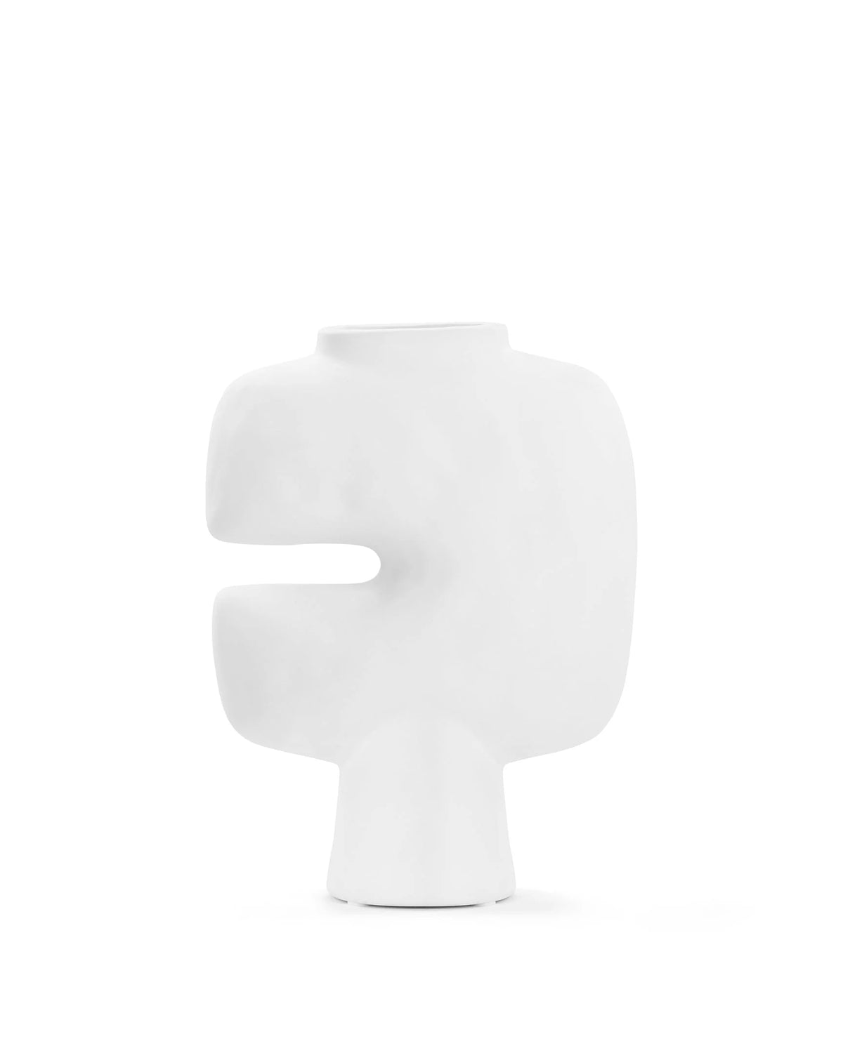 Nyla™ vase mini | white painted ceramic - decor nyla inspired by tribal | madorne