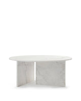 Oliva round™ coffee table | white marble - tables round | madorne