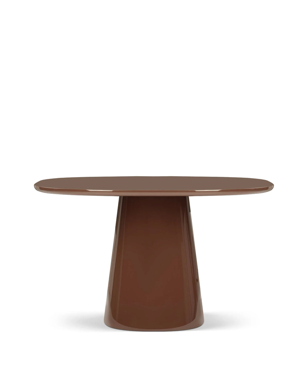 Omera 21™ dining table | high-gloss pedestal - brown - tables 21 inspired by allure o’ | madorne
