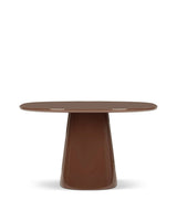 Omera 21™ dining table | high-gloss pedestal - brown - tables 21 inspired by allure o’ | madorne