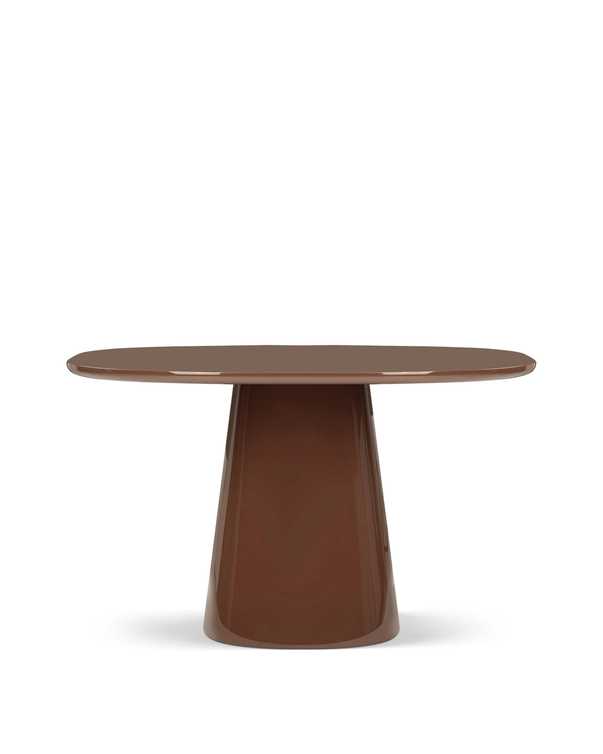 Omera 21™ dining table | high-gloss pedestal - brown - tables 21 inspired by allure o’ | madorne