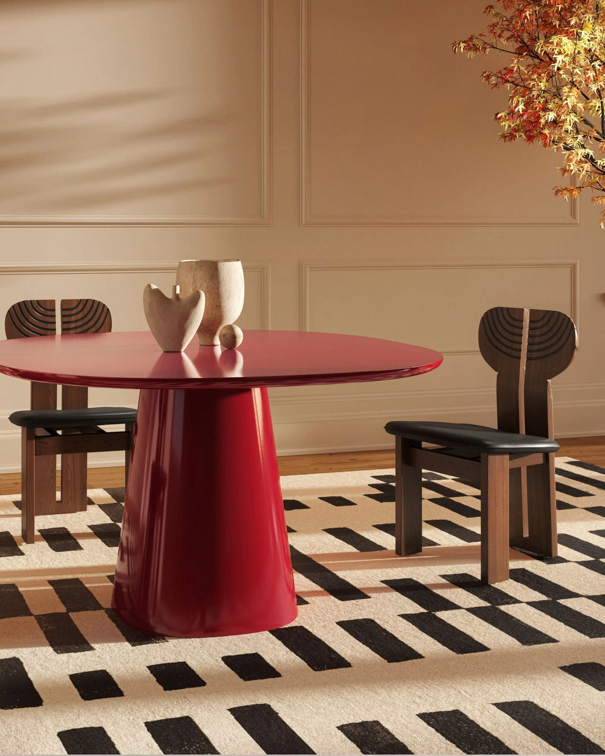Omera 21™ dining table | high-gloss pedestal - tables 21 inspired by allure o’ | madorne