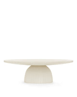 Oria™ Pedestal Coffee Table | Alabaster Concrete