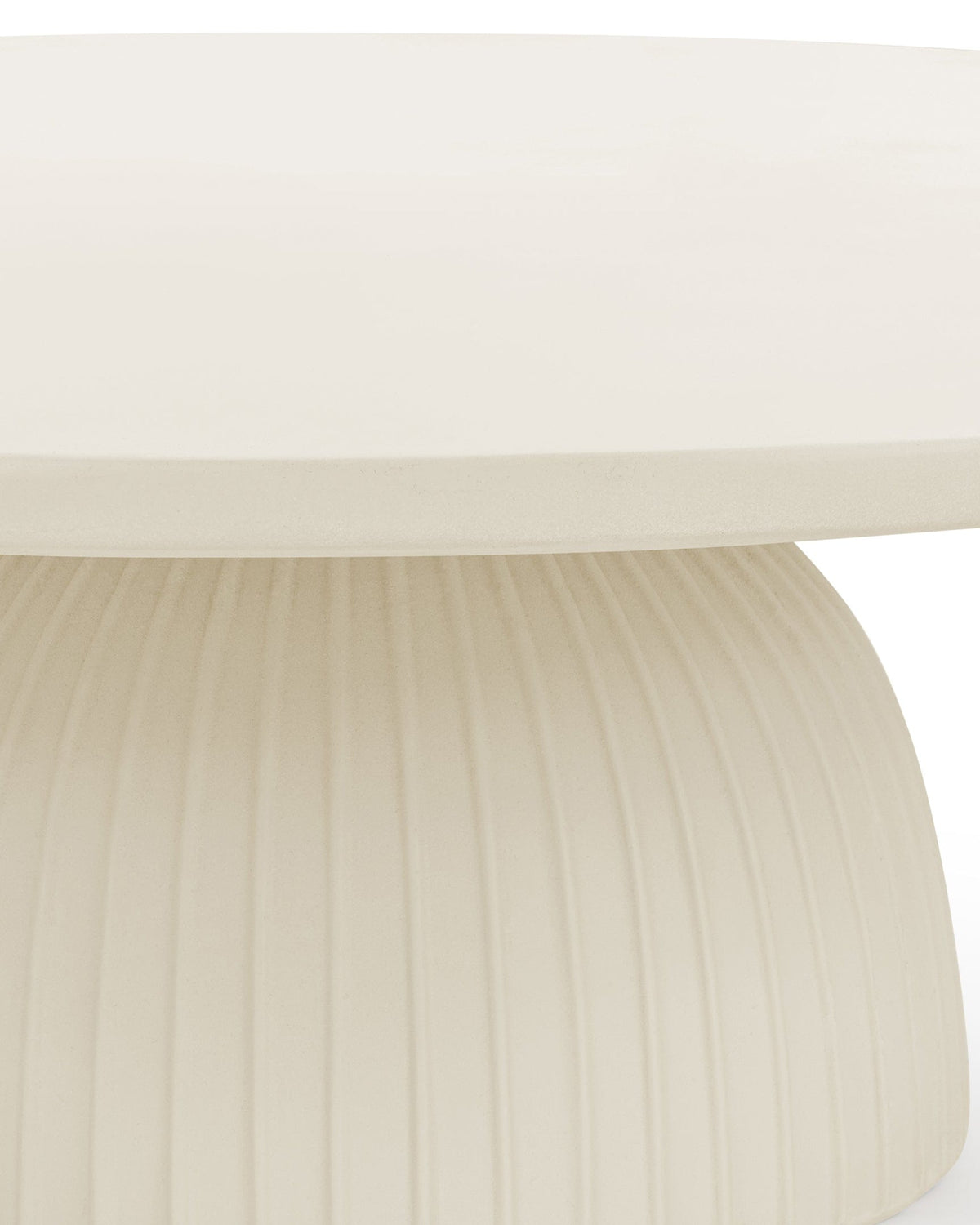 Oria™ Pedestal Coffee Table | Alabaster Concrete