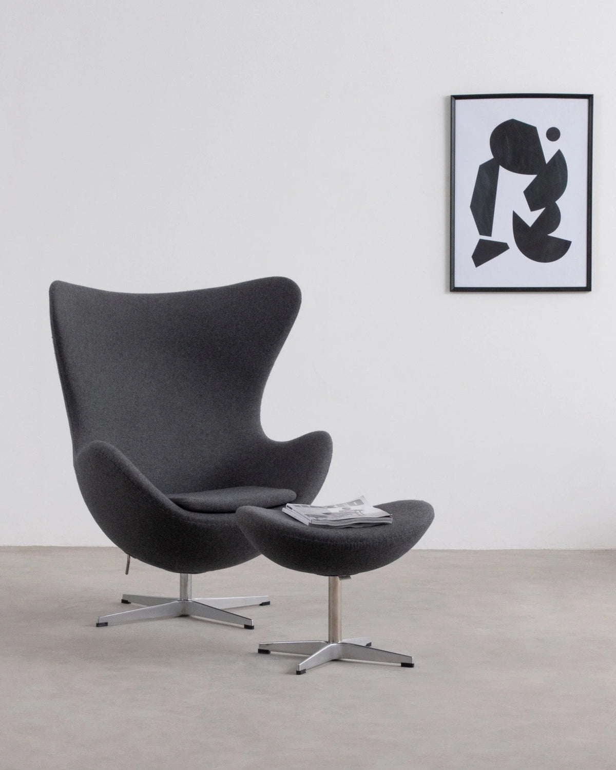 Ovo 58™ ottoman | upholstered footstool - stools & ottomans egg chair inspired by arne jacobsen | madorne
