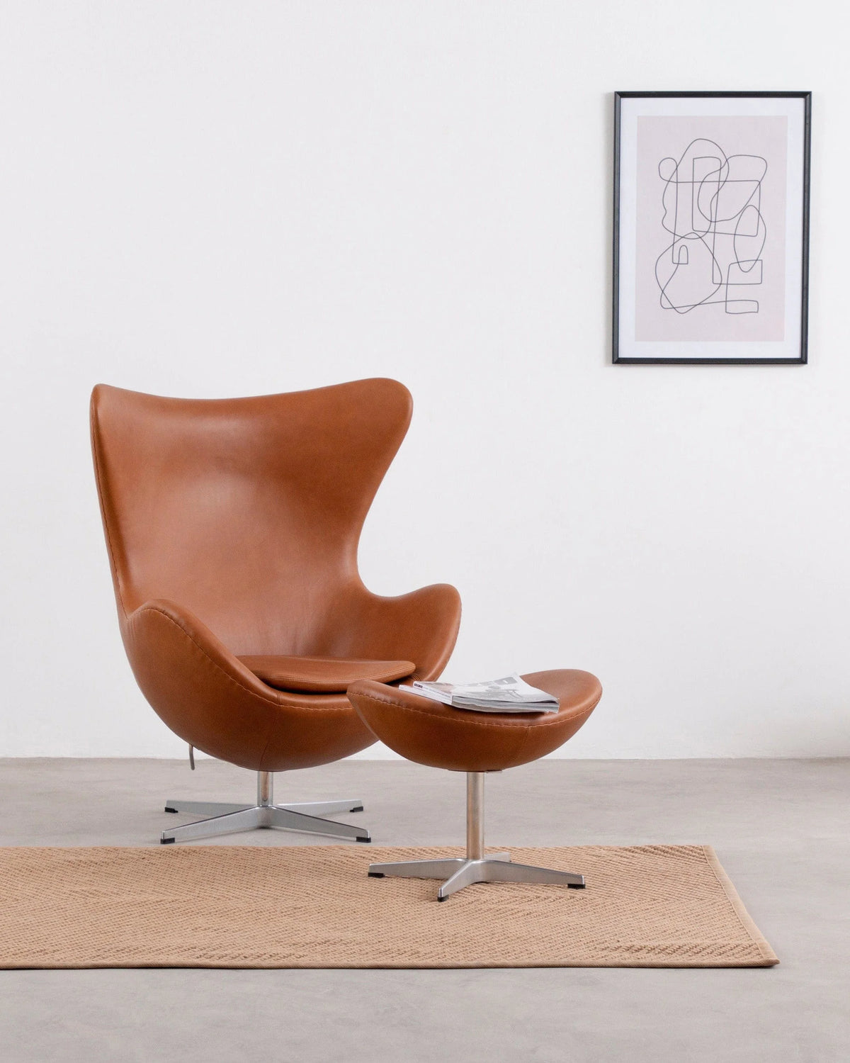 Ovo 58™ ottoman | upholstered footstool - stools & ottomans egg chair inspired by arne jacobsen | madorne