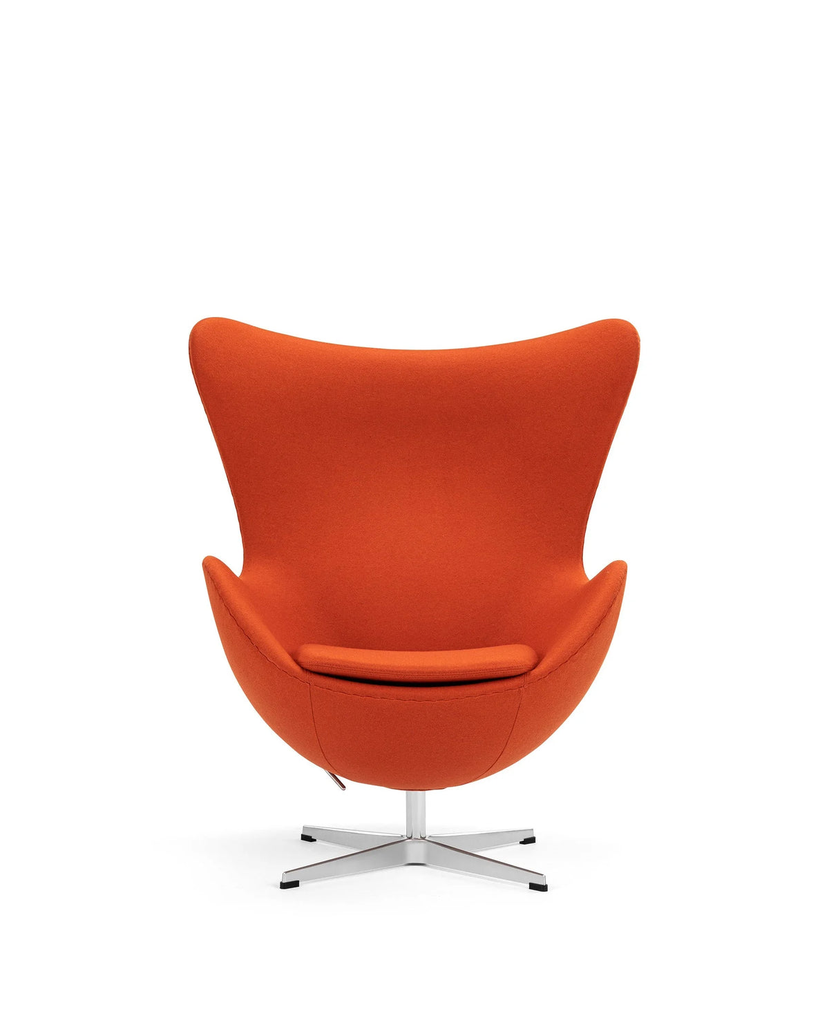 Ovo 58™ swivel lounge chair | sculpted shell - burnt orange wool - chairs 58 | designer | madorne