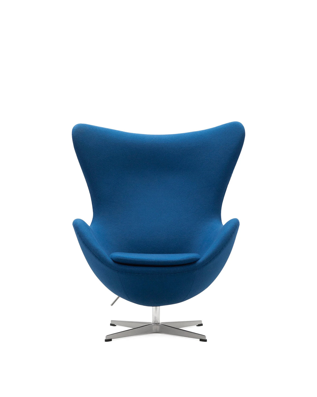 Ovo 58™ swivel lounge chair | sculpted shell - indigo blue wool - chairs 58 | designer | madorne