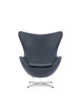 Ovo 58™ swivel lounge chair | sculpted shell - vintage blue vegan leather - chairs 58 | designer | madorne