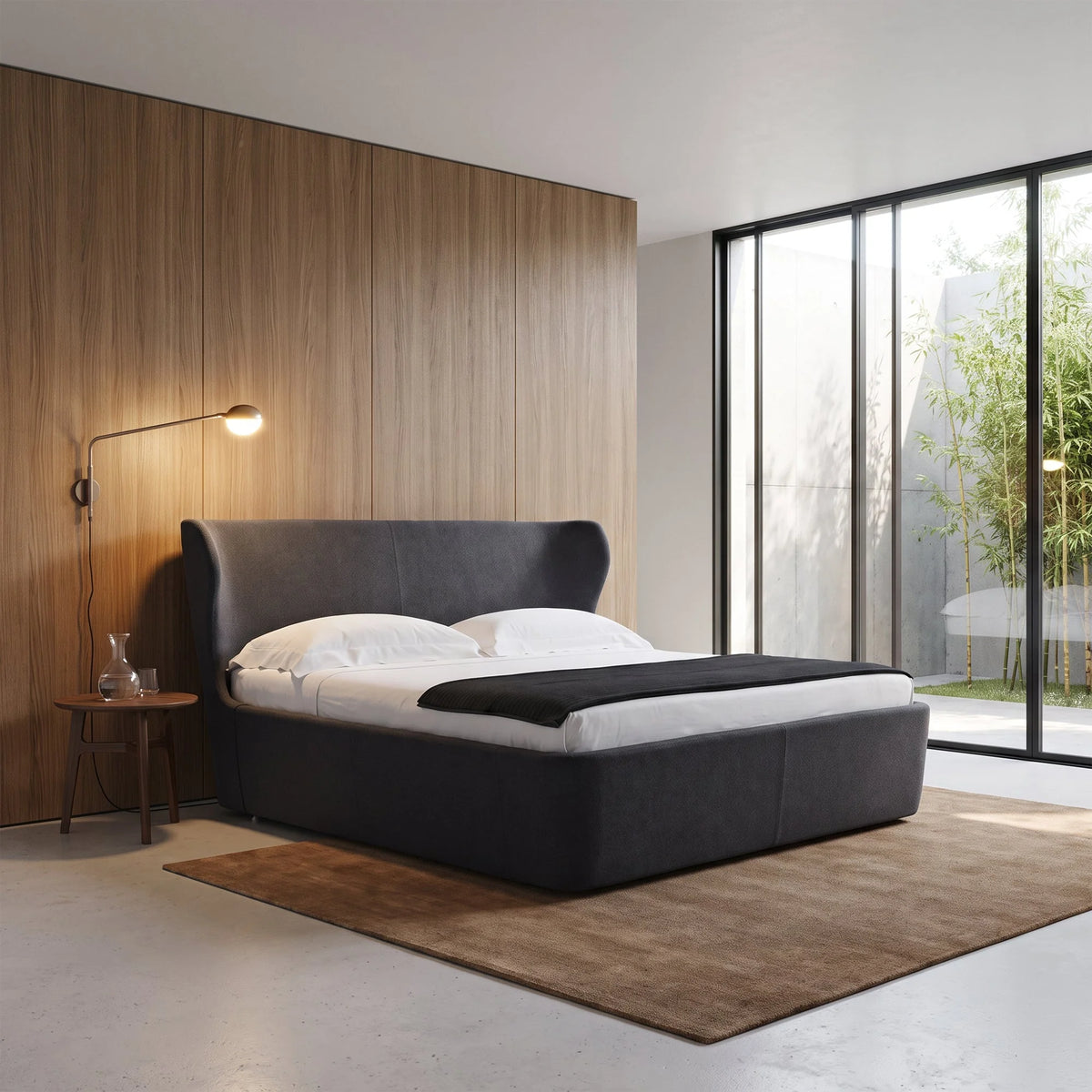 Papillon 13 Curved Upholstered Bed Frame – detail view 2