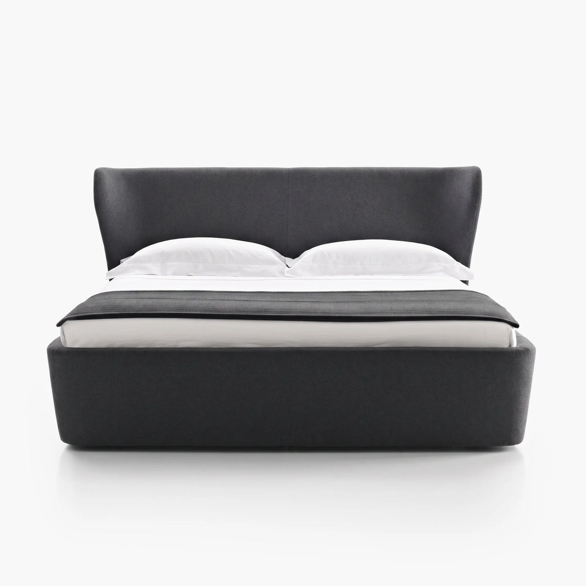 Papillon 13 Curved Upholstered Bed Frame – front view