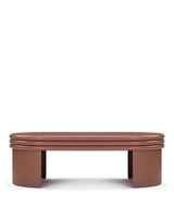 Pasca™ oval coffee table | lacquered form - terracotta - tables pasca | madorne