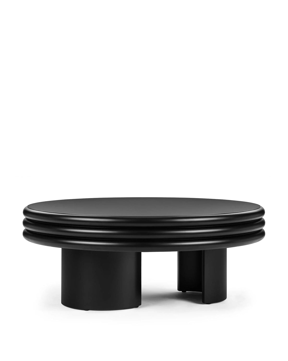 Pasca™ round coffee table low | black - tables pasca | madorne