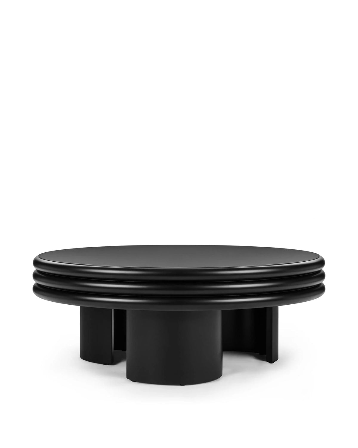 Pasca™ round coffee table low | black - tables pasca | madorne