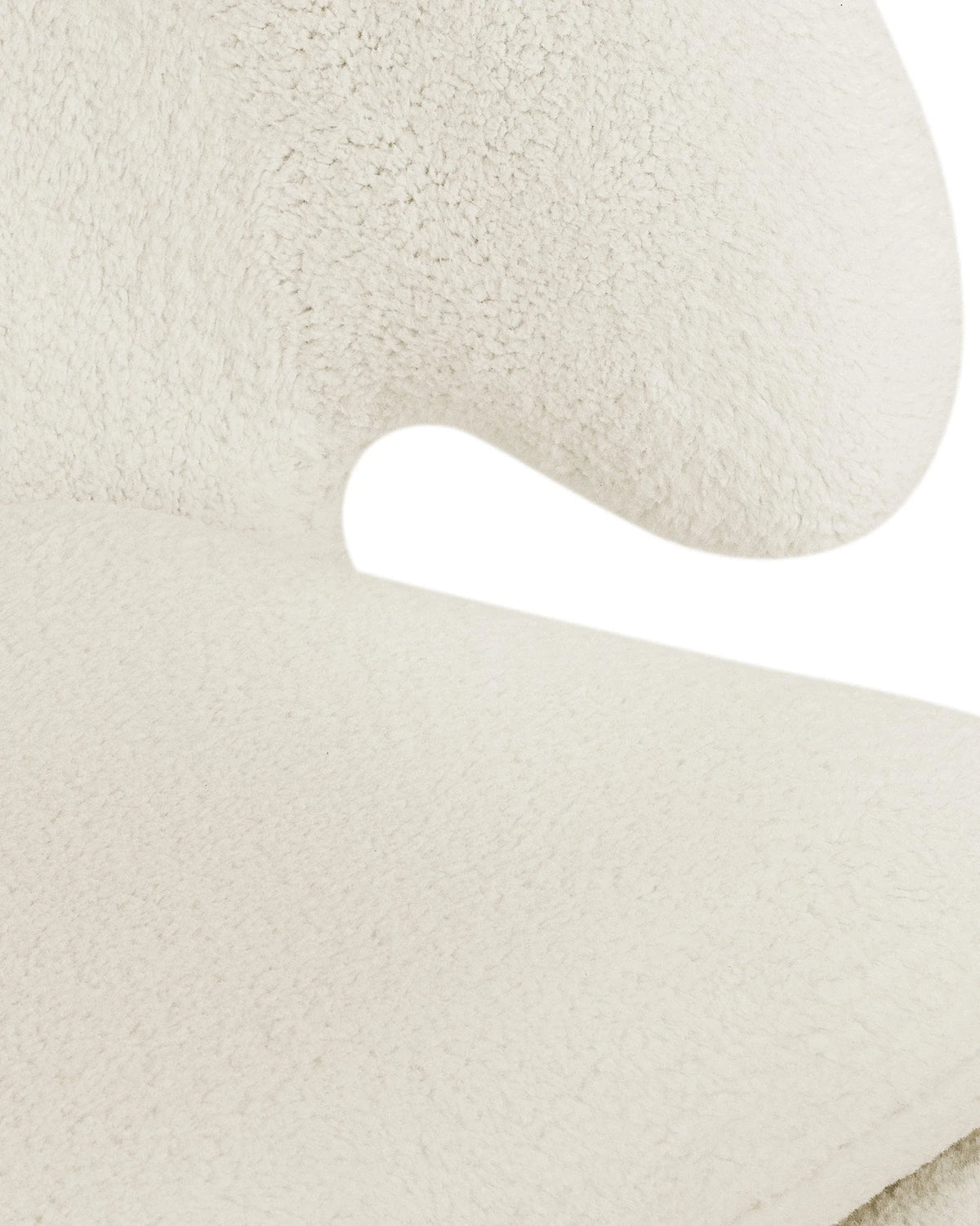 Pelica 40™ lounge chair | walnut base - white sherpa - chairs 40 | madorne