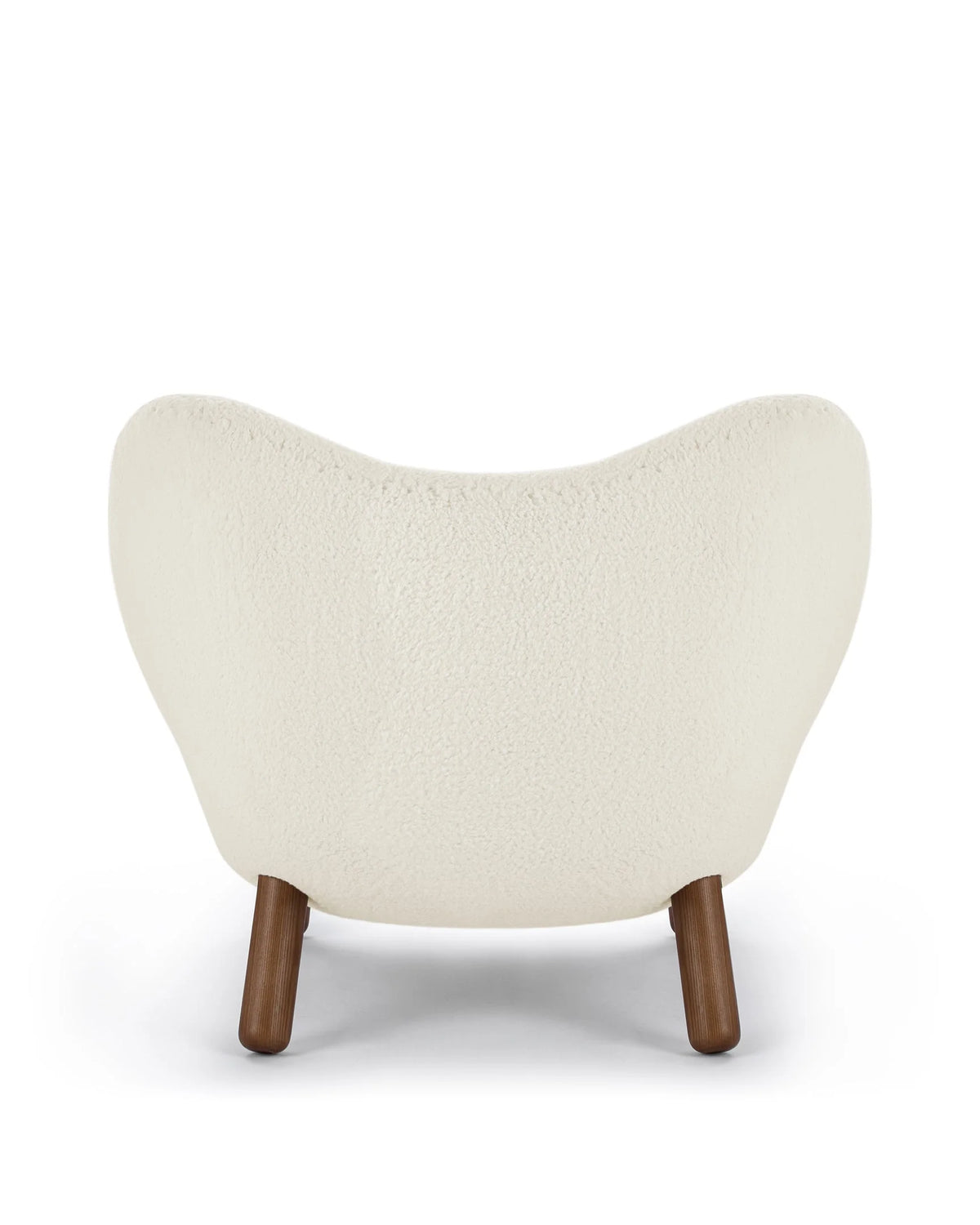 Pelica 40™ lounge chair | walnut base - white sherpa - chairs 40 | madorne