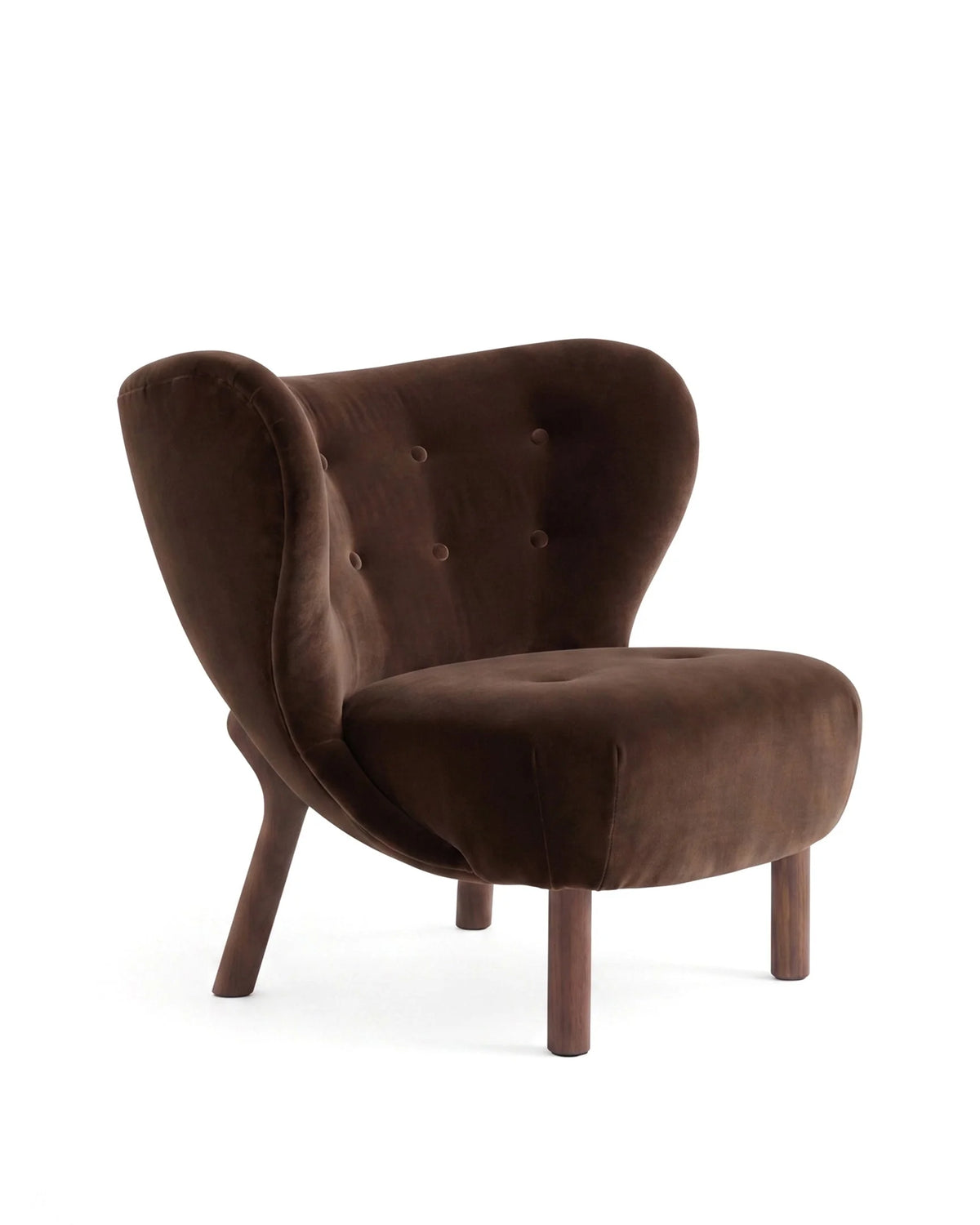 Petral 38™ lounge chair | winged back - chocolate velvet - chairs 38 | designer | madorne